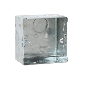 LEGRAND MYLINC METAL FLUSH BOX - 1/2 MODULE